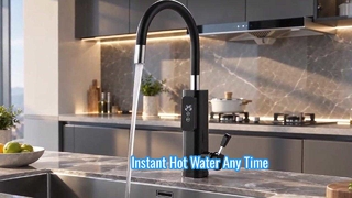 với bộ phận làm nóng bằng nhôm đúc để ngăn ngừa sự tích tụ cặn vôi; Tính năng vòi chịu nhiệt